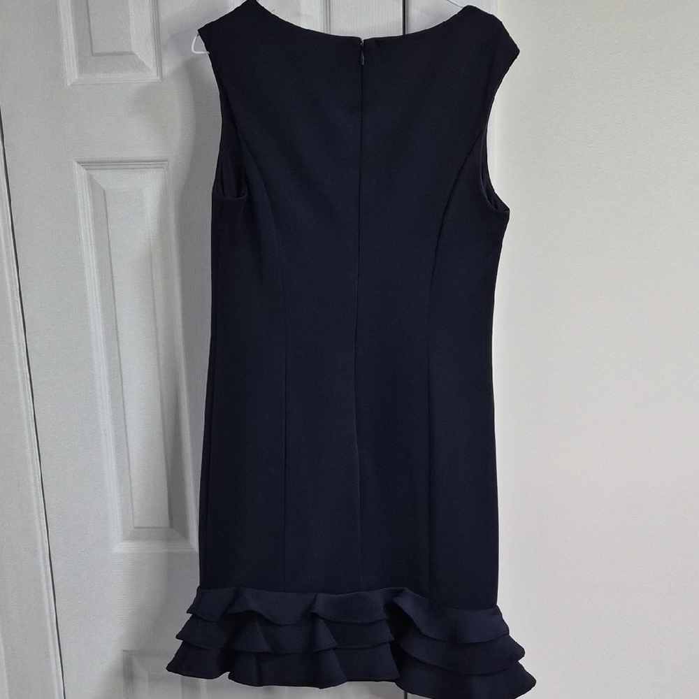 Donna Ricco Navy Ruffled Mini Dress - Picture 5 of 7